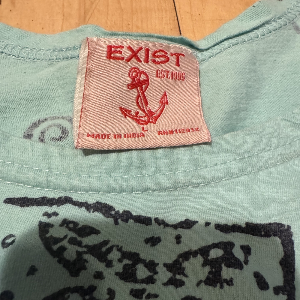 Exist Brand Seafoam Green Graphic Tee